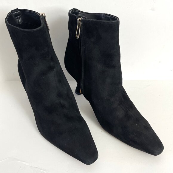 SAM Edelman boots Women's boots Black suede heel 3" boots size 8 - Picture 2 of 8